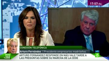 Mamen Mendizábal habla con Arturo Fernández