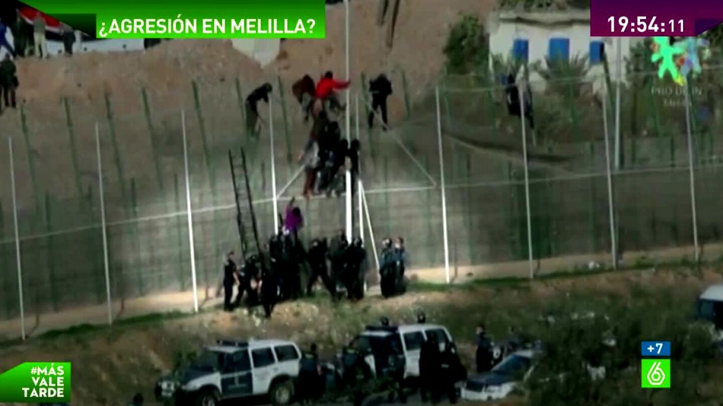 Danny, en la valla de Melilla