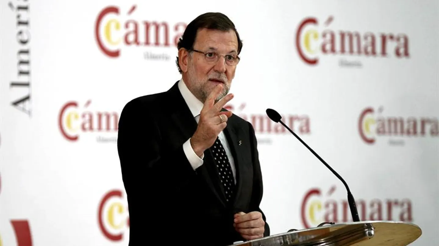 Mariano Rajoy, en su conferencia en Almería Mariano Rajoy, en su conferencia en Almería