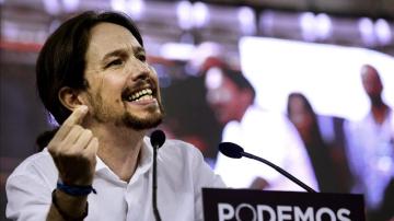 El líder de Podemos, Pablo Iglesias, interviene en la Asamblea Ciudadana "Sí Se Puede"
