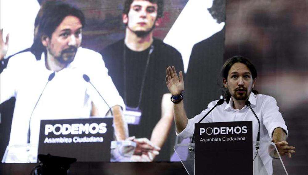 El líder de Podemos, Pablo Iglesias, interviene en la Asamblea Ciudadana &#39;Sí Se Puede&#39;