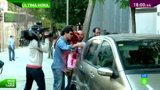 Oleguer Pujol llega a su casa Oleguer Pujol llega a su casa
