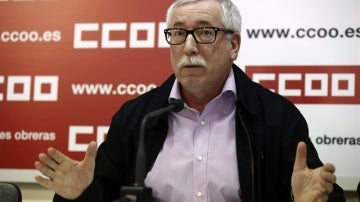 Ignacio Fernández Toxo en rueda de prensa