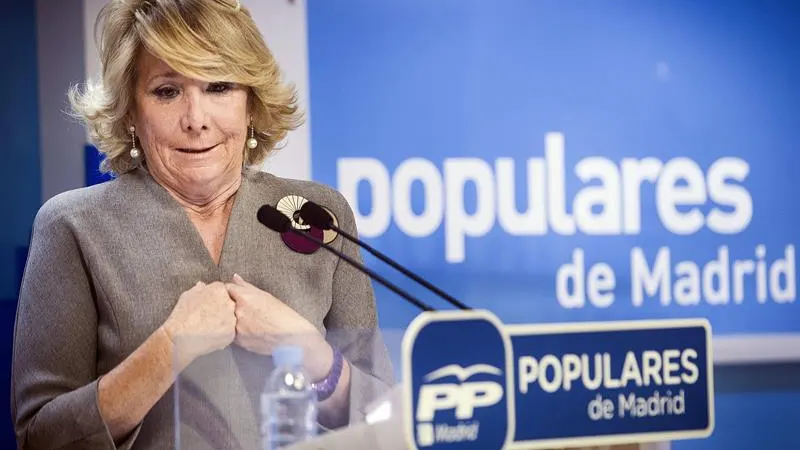 La presidenta del PP de Madrid, Esperanza Aguirre