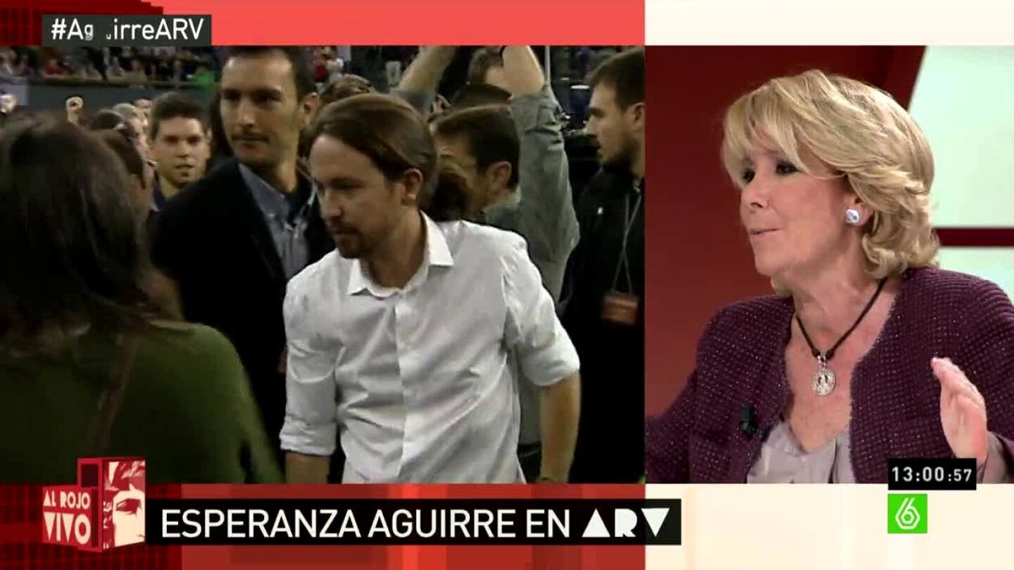 Esperanza Aguirre habla sobre Podemos