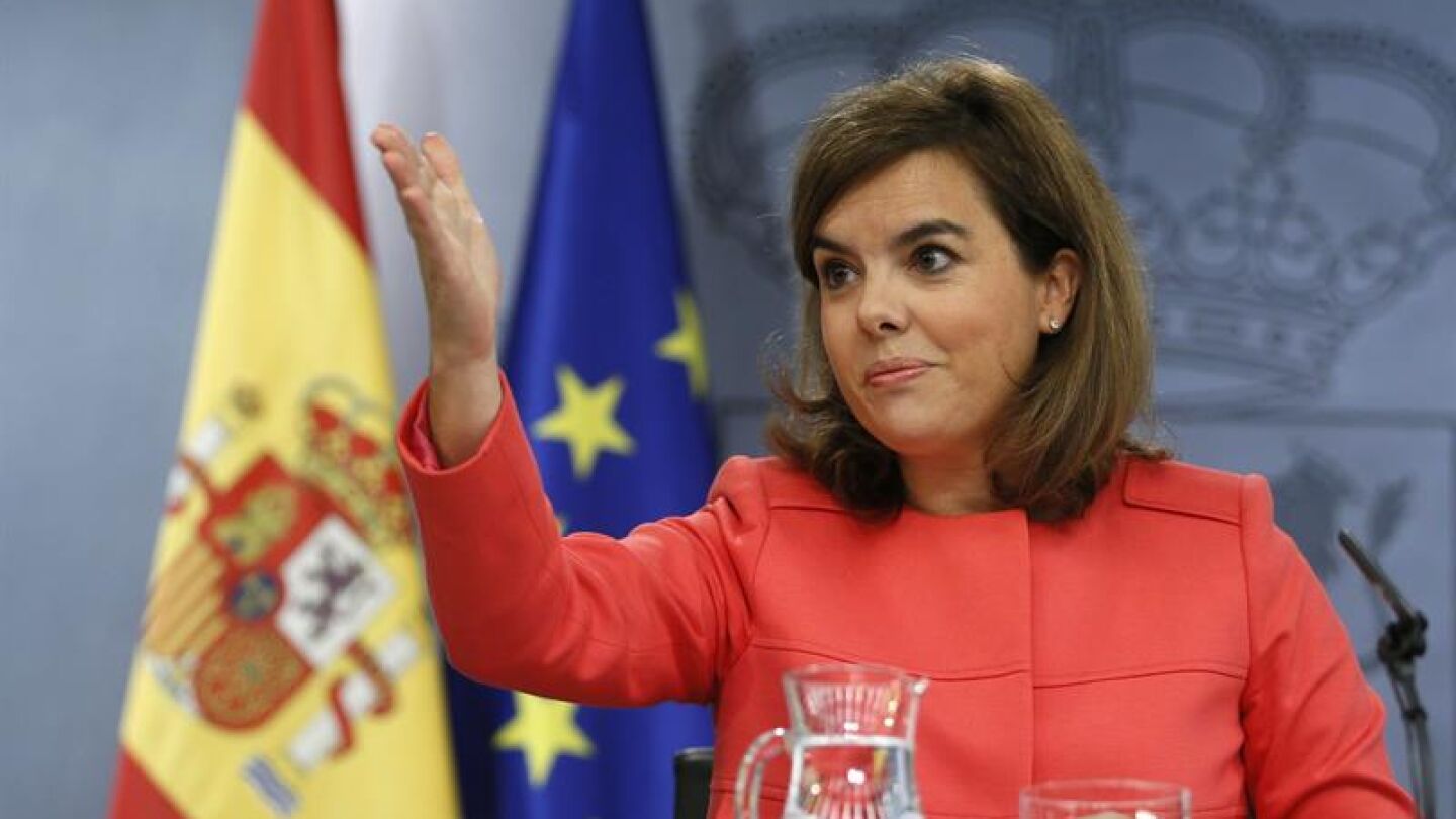 Soraya S&aacute;enz de Santamar&iacute;a en rueda de prensa tras el Consejo de Ministros