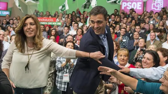 El secretario general del PSOE, Pedro Sánchez y la presidenta de la Junta de Andalucía, Susana Díaz El secretario general del PSOE, Pedro Sánchez y la presidenta de la Junta de Andalucía, Susana Díaz