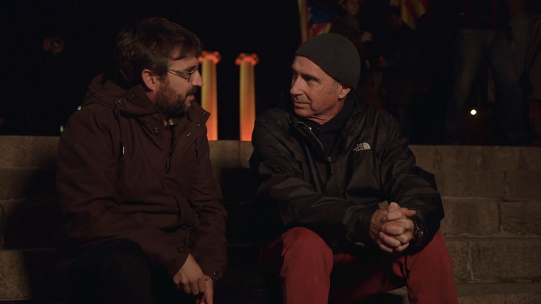 Jordi Évole con el cantautor Lluis Llach