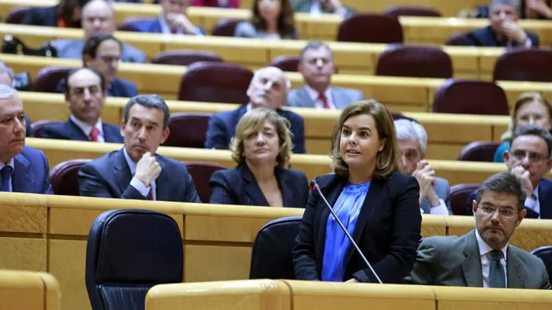 Soraya S&aacute;enz de Santamar&iacute;a en el Senado