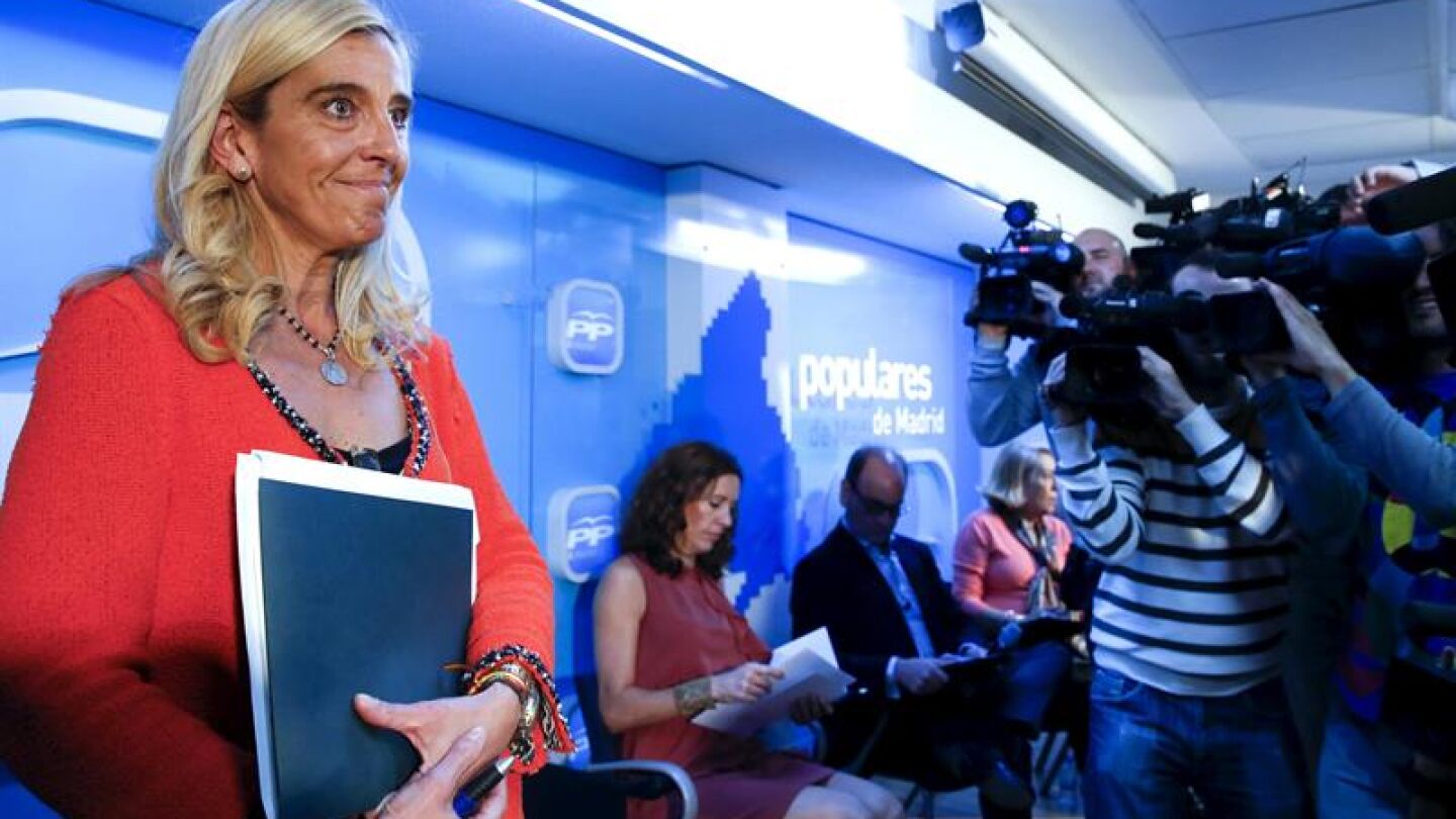 Mariola Vargas en la sede del PP