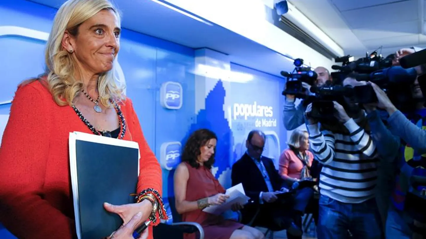 Mariola Vargas en la sede del PP Mariola Vargas en la sede del PP