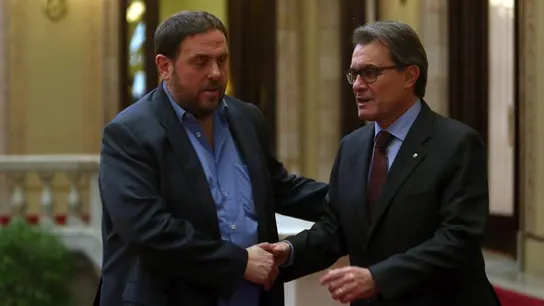 Oriol Junqueras y Artur Mas se reúnen. Oriol Junqueras y Artur Mas se reúnen.