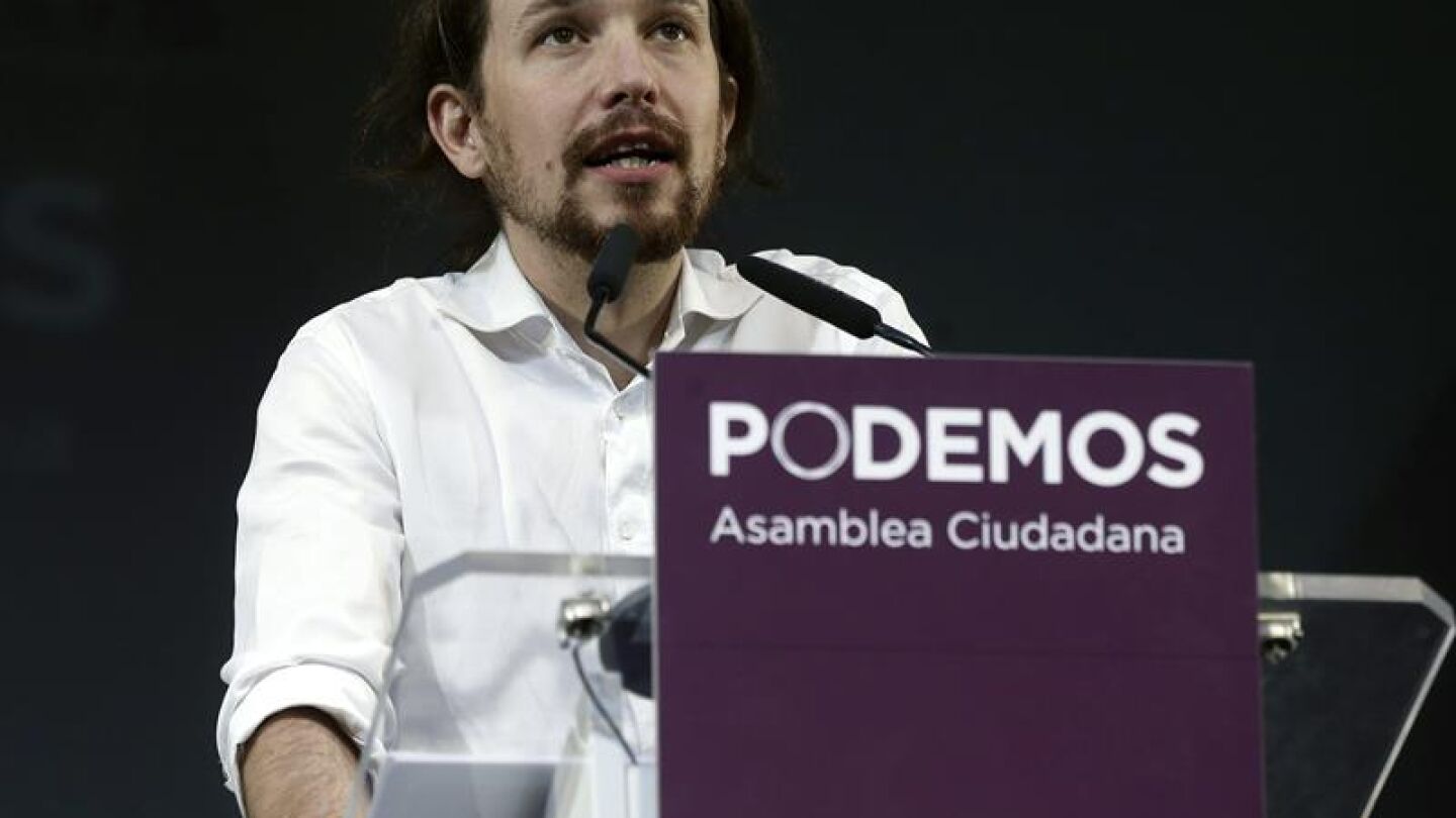 Pablo Iglesias interviene durante el acto de clausura de la Asamblea Ciudadana