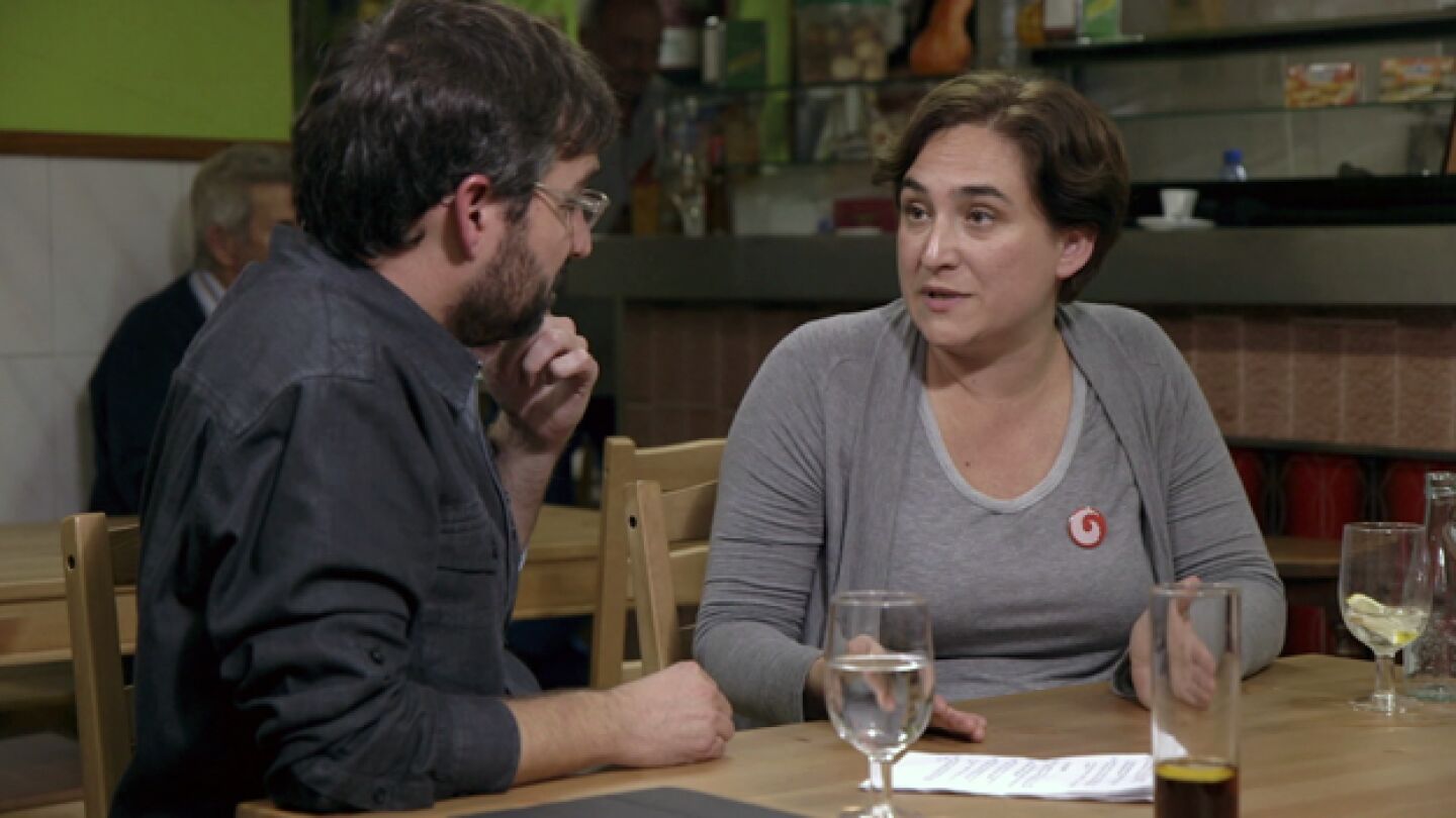 Ada Colau, con Jordi &Eacute;vole en Salvados