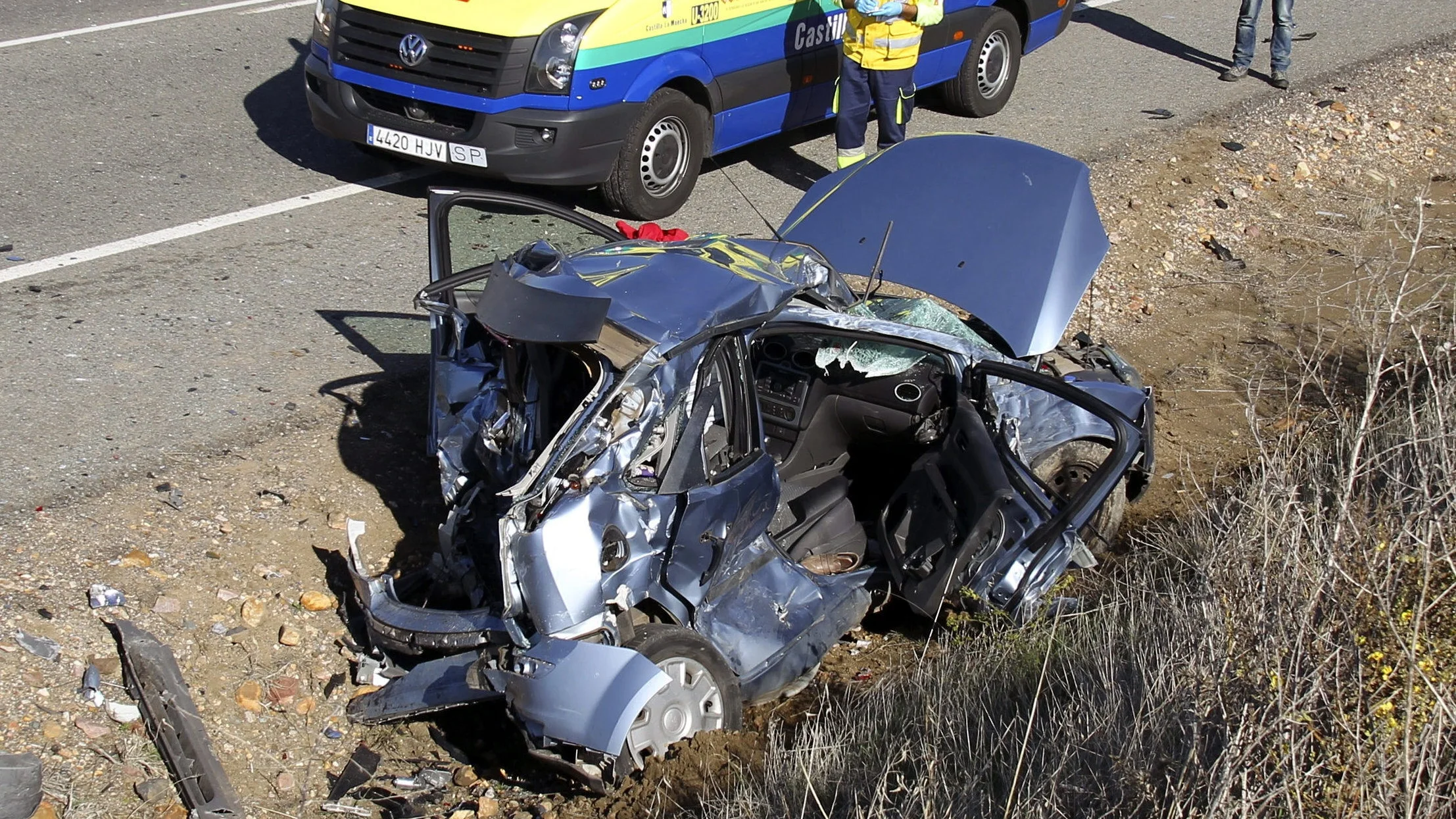 Imagen de un accidente de tráfico la semana pasada Imagen de un accidente de tráfico la semana pasada