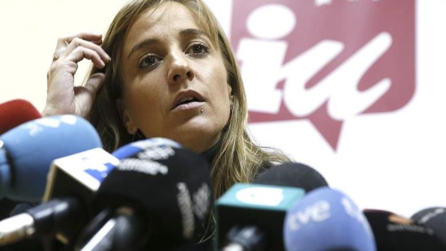 Tania S&aacute;nchez ante los medios de comunicaci&oacute;n