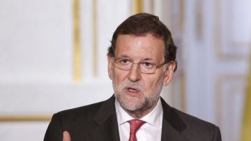 Mariano Rajoy habla ante los medios de comunicación