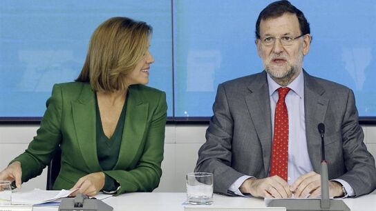 Mar&iacute;a Dolores de Cospedal y Mariano RAjoy