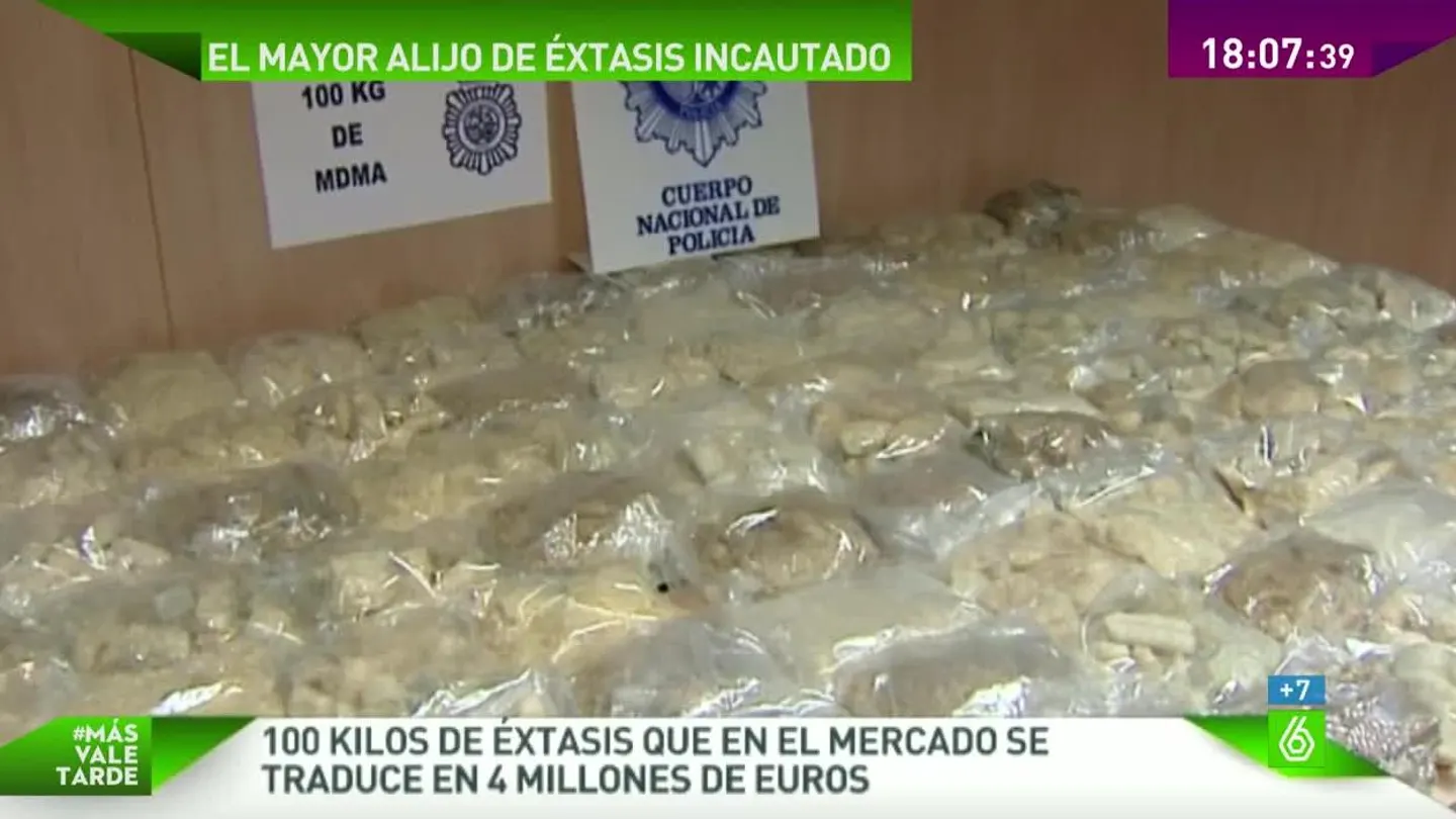 100 kilos de éxtasis. 100 kilos de éxtasis.