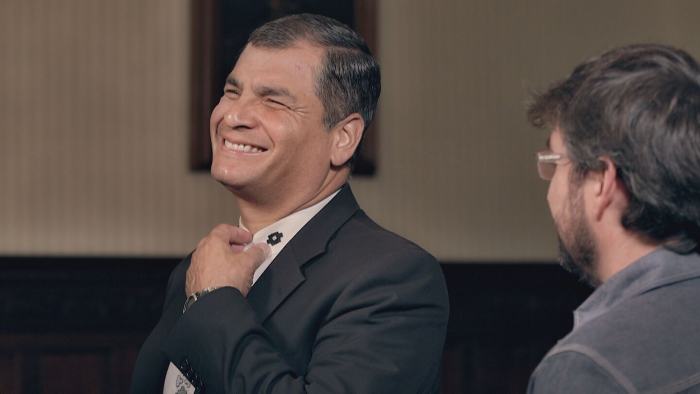 Rafael Correa y Jordi &Eacute;vole en 'Salvados'