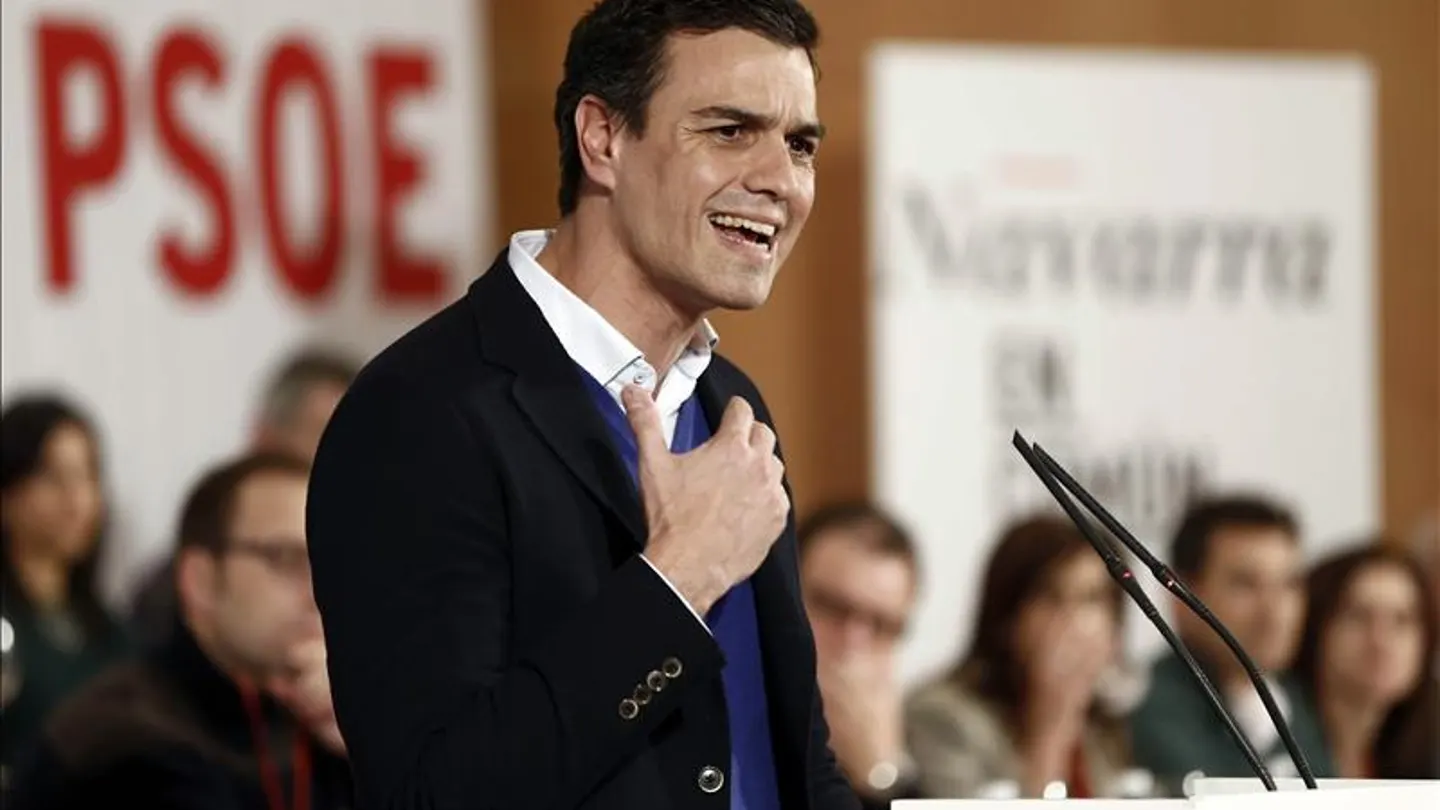 El secretario general del PSOE, Pedro Sánchez, en el acto de clausura de Congreso Extraordinario del PSN-PSOE El secretario general del PSOE, Pedro Sánchez, en el acto de clausura de Congreso Extraordinario del PSN-PSOE