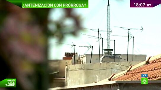 Antenas sobre una azotea