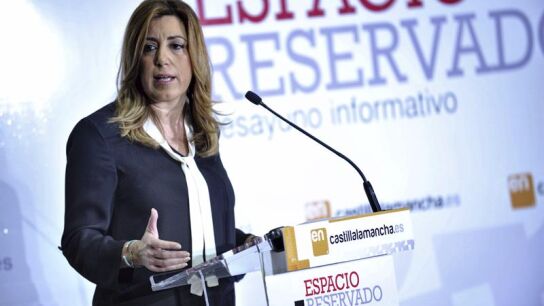 Susana D&iacute;az en un desayuno informativo