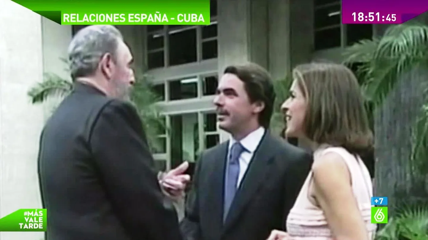 Aznar, Ana Botella y Fidel Castro Aznar, Ana Botella y Fidel Castro