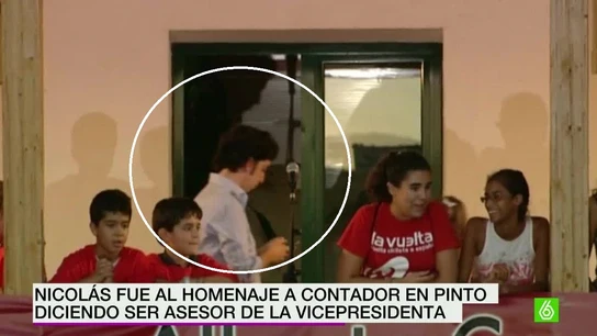 Nicolás en el homenaje a Contador Nicolás en el homenaje a Contador