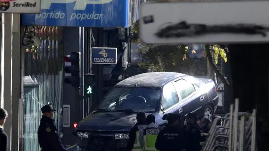 Coche del asaltante de la sede del PP Coche del asaltante de la sede del PP
