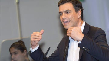 Pedro Sánchez durante su intervención en un acto político en Palma