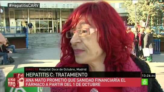 Elsa Tobe&ntilde;a, afectada de hepatitis C: "Es un genocidio, nos est&aacute;n eliminando poco a poco"