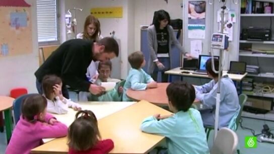 Ni&ntilde;os ingresados en un hospital