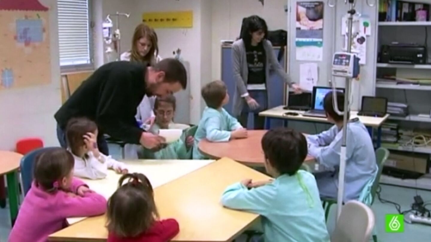 Ni&ntilde;os ingresados en un hospital