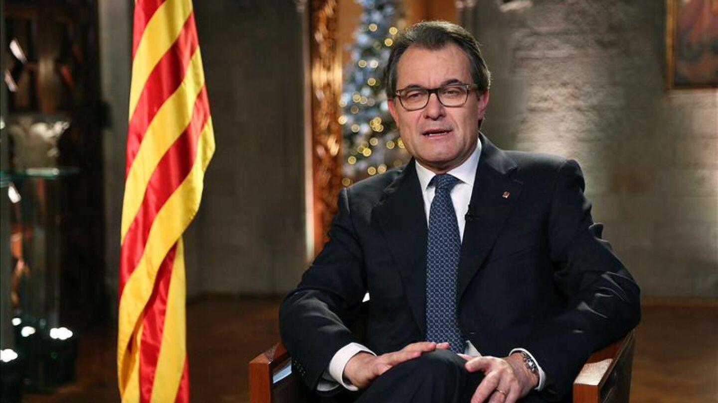 Artur Mas durante su discurso de fin de a&ntilde;o