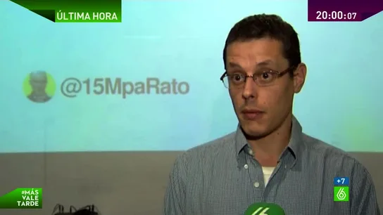 Sergio Salgado, miembro de 15M pa rato Sergio Salgado, miembro de 15M pa rato