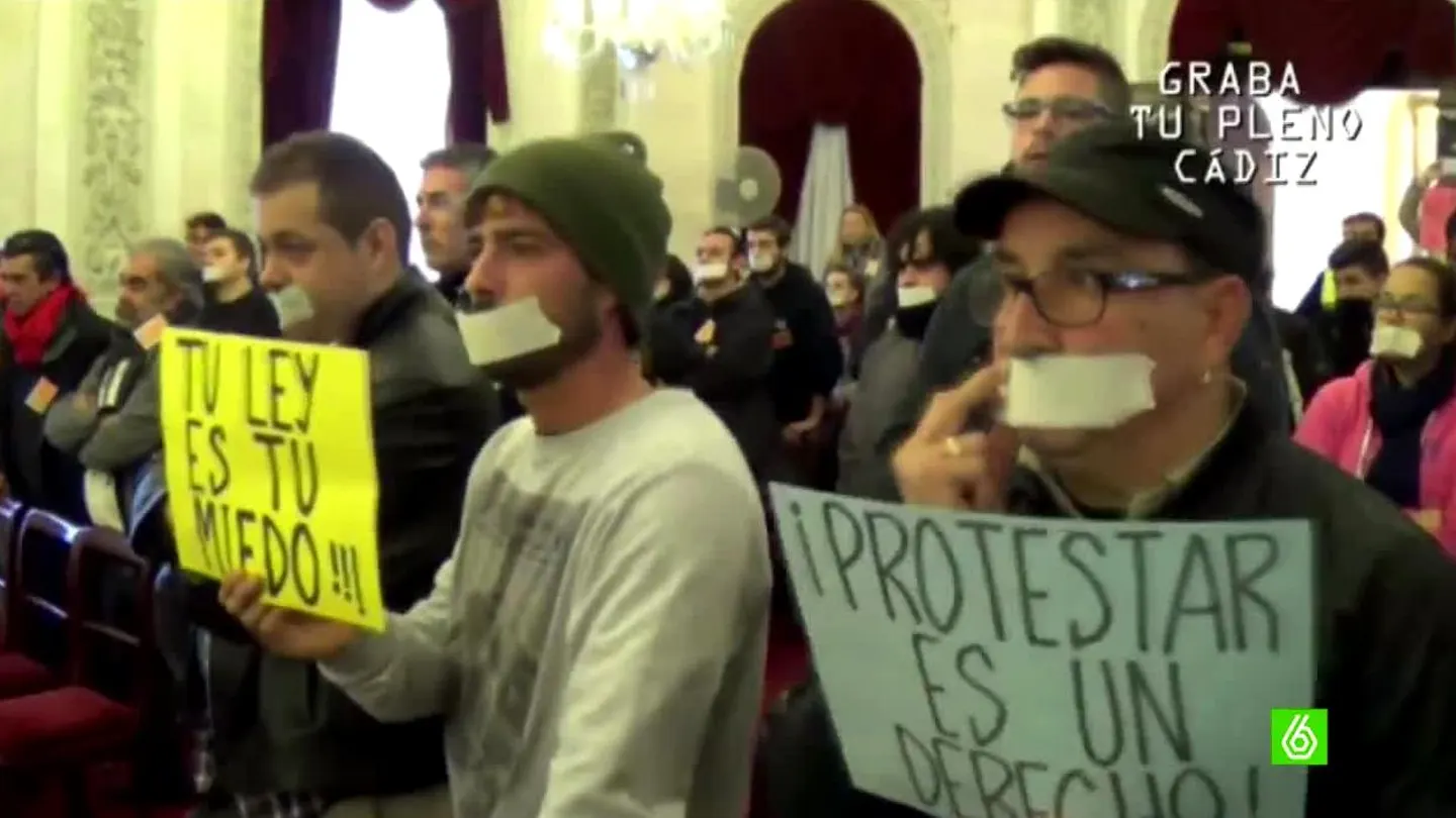 Protestas en el Ayuntamiento de Cádiz Protestas en el Ayuntamiento de Cádiz