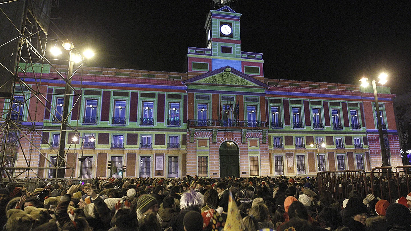 Ensayo de las campanadas en la Puerta del Sol Ensayo de las campanadas en la Puerta del Sol
