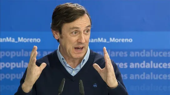 Rafael Hernando durante una rueda de prensa Rafael Hernando durante una rueda de prensa