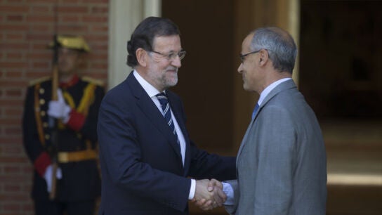 Mariano Rajoy y Toni Mart&iacute; durante una reuni&oacute;n en la Moncloa 