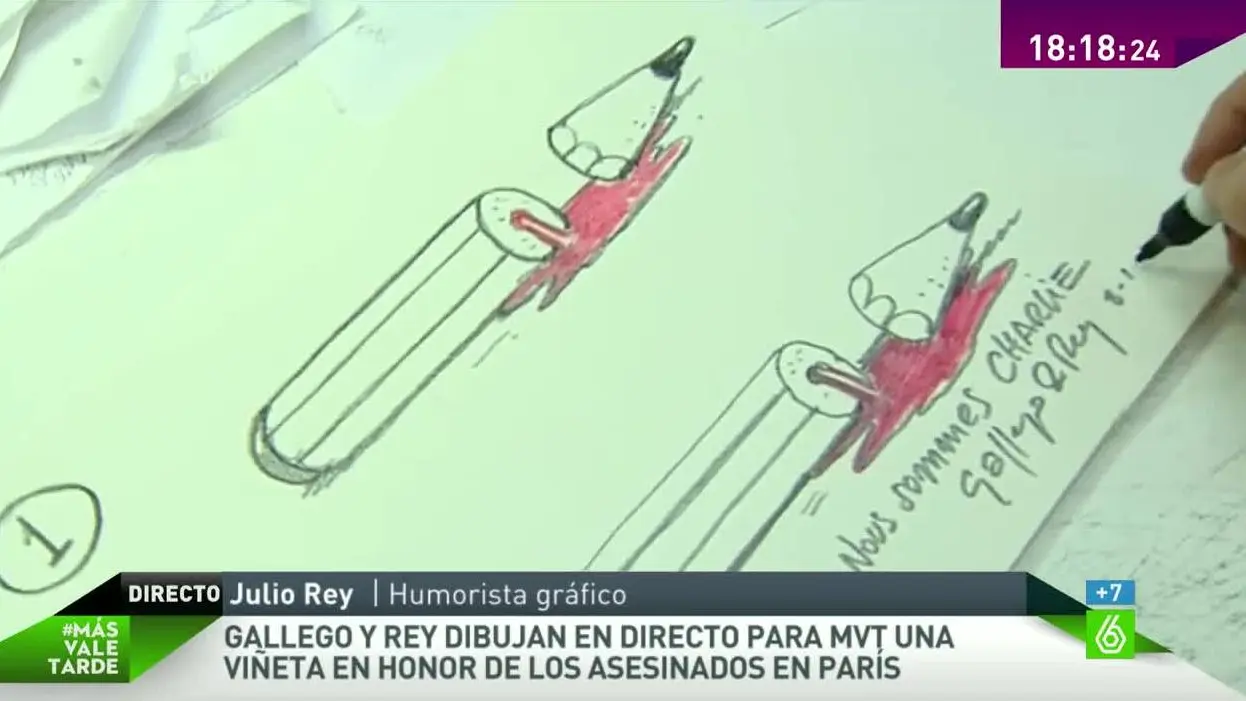 Viñeta de Gallego y Rey en honor a las víctimas Viñeta de Gallego y Rey en honor a las víctimas