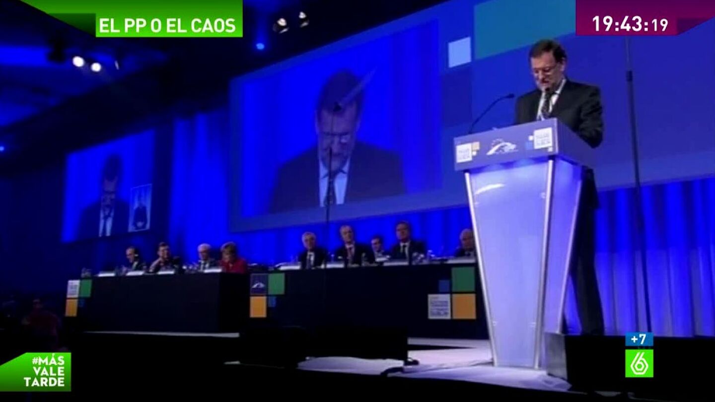 Mariano Rajoy durante una conferencia