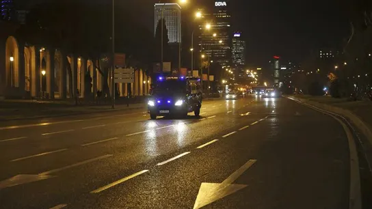 Furgón de Policía en La Castellana Furgón de Policía en La Castellana