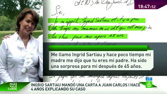 Carta de Ingrid Sartiau en poder de Dani Campos