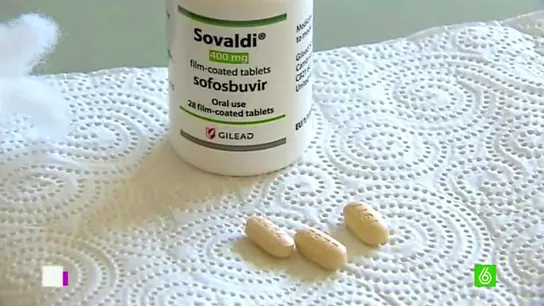 Bote de Sovaldi y pastillas Bote de Sovaldi y pastillas