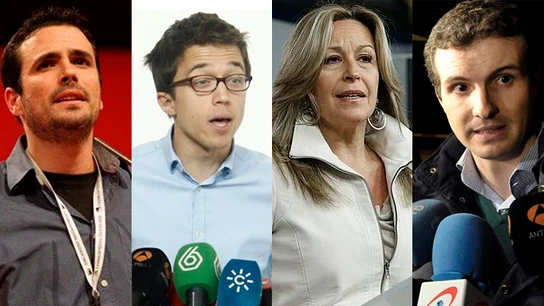 Garzón, Errejón, Jiménez y Casado visitan El Objetivo Garzón, Errejón, Jiménez y Casado visitan El Objetivo