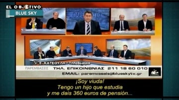 Una mujer en Grecia deja sin palabras a un grupo de políticos en televisión