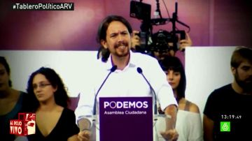 Pablo Iglesias durante un discurso