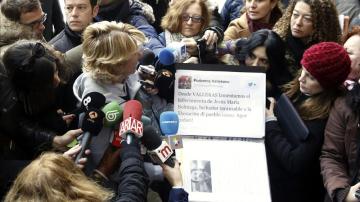 Aguirre entrando a los juzgados de Plaza de Castilla