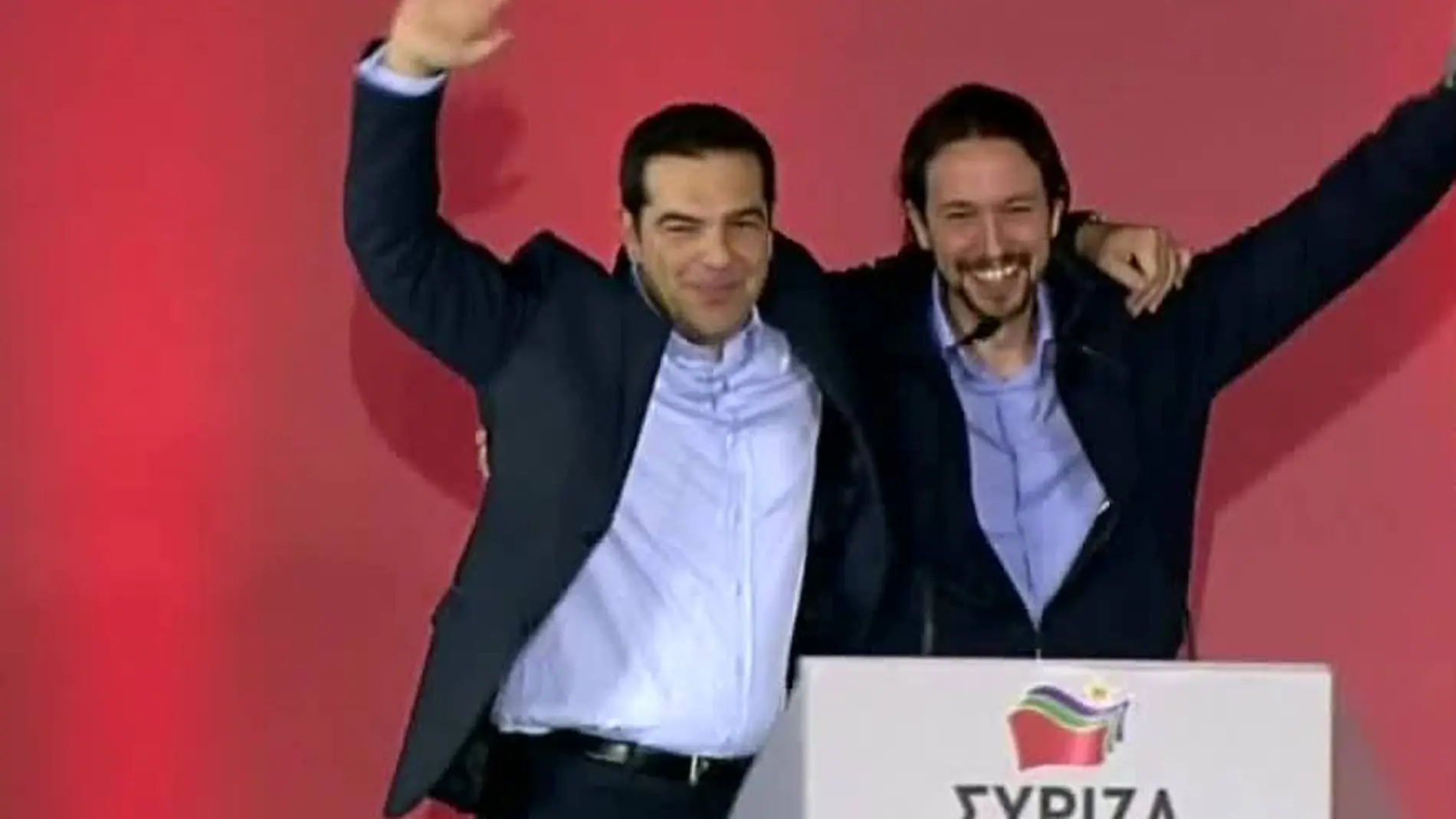Pablo Iglesias y Tsipras en Grecia